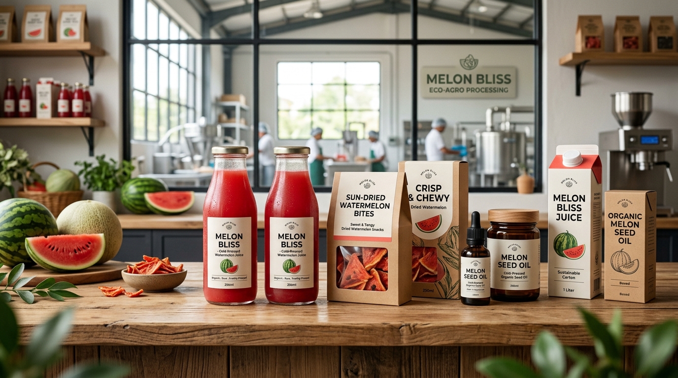 Value Added Watermelon Products - Juices, Dried Fruit Snacks and Oils